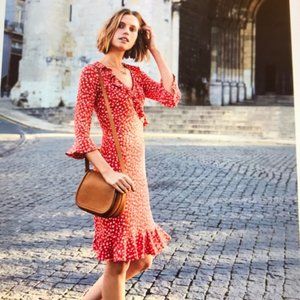 Boden Michaela Jersey Dress Rosehip Daisy Ditsy